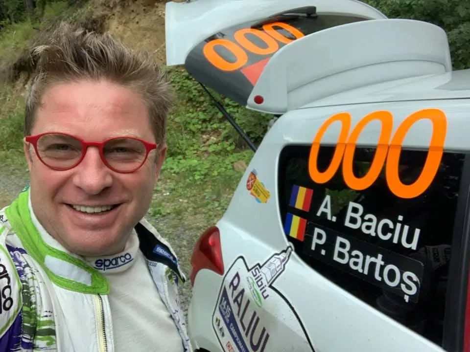 Pavel Bartoș pilot de curse în timpul liber