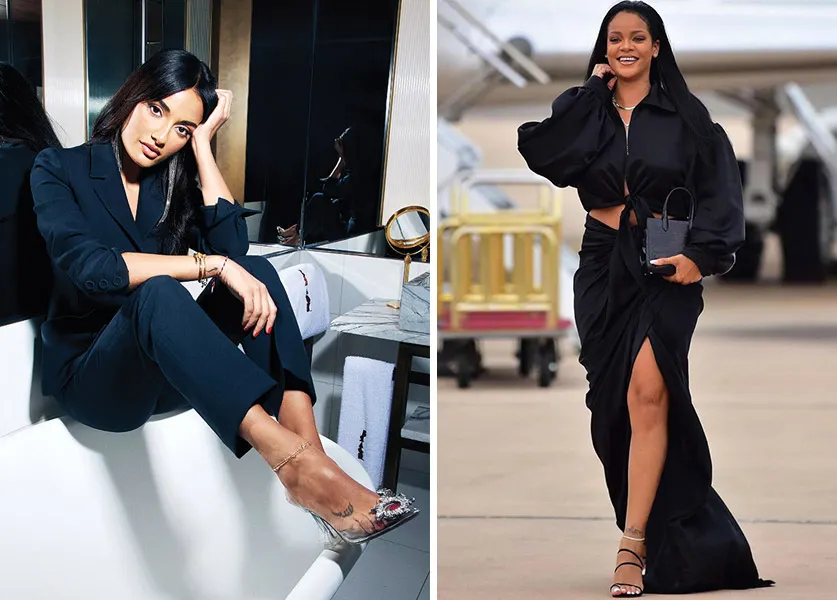 Amina Muaddi și Rihanna, recompensate la Oscarurile pantofilor