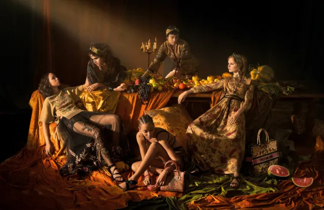 Campania Christian Dior primăvară 2021, luxuriantă ca picturile lui Caravaggio