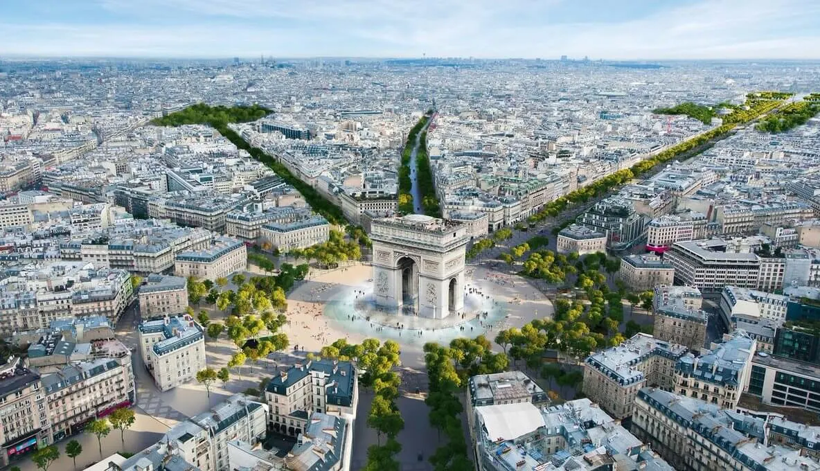 Celebrul bulevard Champs-Elysees se transformă într-o „grădină extraordinară“