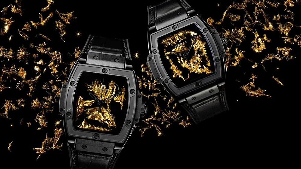 Cel mai recent ceas Hublot conține cristale de aur crescute în laborator