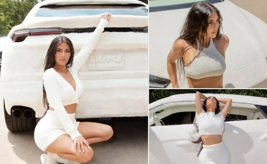Suma uriașă pe care Kim Kardashian a cheltuit-o pentru a-și îmbrăca Lamborghini Urus în material pentru lenjerie de corp Skims