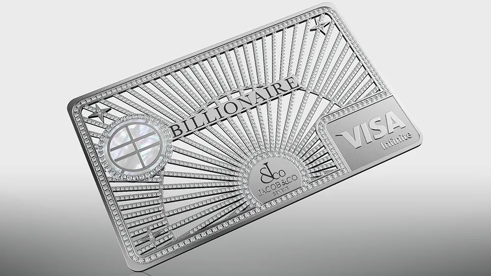 Billionaire și Jacob & Co. au creat un card de credit incrustat cu diamante